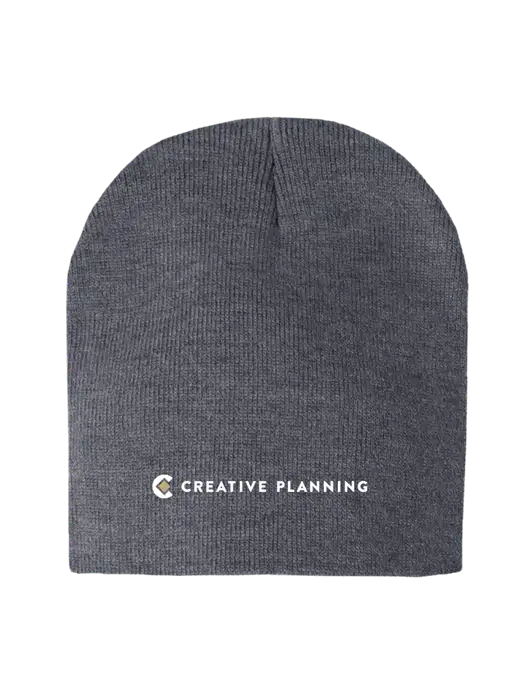Dark Grey Heather Element Knit Beanie w/Creative Planning Logo