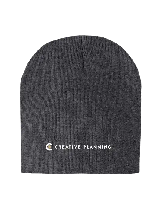 Charcoal Heather Element Knit Beanie w/Creative Planning Logo