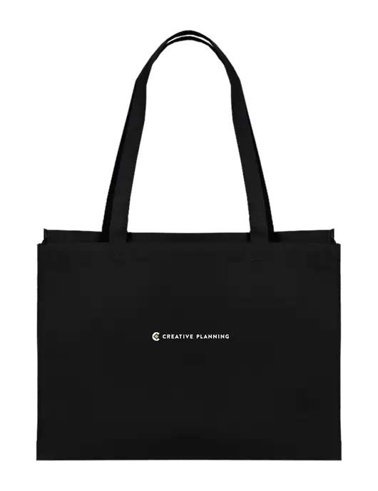 Eco Reusable Black Tote w/Creative Planning Logo