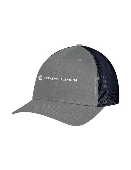 Richardson Adjustable Snapback Original 112 Trucker Cap Heather Grey w/Navy Mesh w/Creative Planning Logo