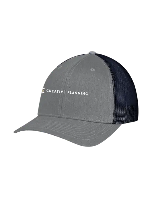 Richardson Adjustable Snapback Original 112 Trucker Cap Heather Grey w/Navy Mesh w/Creative Planning Logo