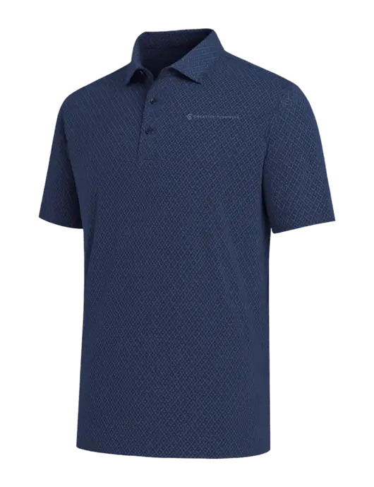 Callaway All-Over Stitched Dark Navy Chev Polo  w/Creative Planning Logo