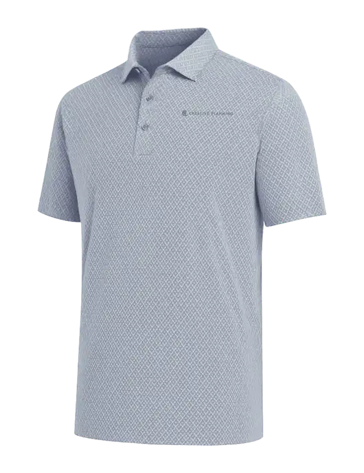Callaway All-Over Stitched Medium Grey Chev Polo  w/Creative Planning Logo