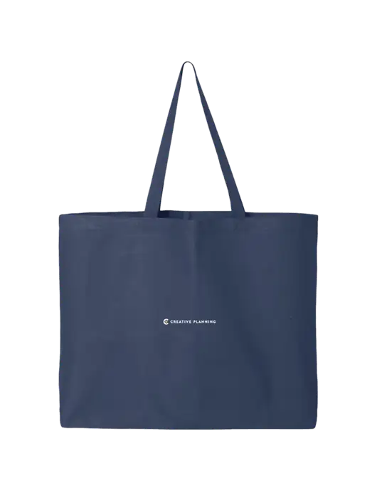 Sturdy Canvas Navy Tote w/Creative Planning Logo