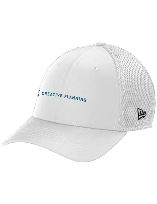New Era 39THIRTY Performance Stretch White Mesh Cap w/Creative Planning Logo