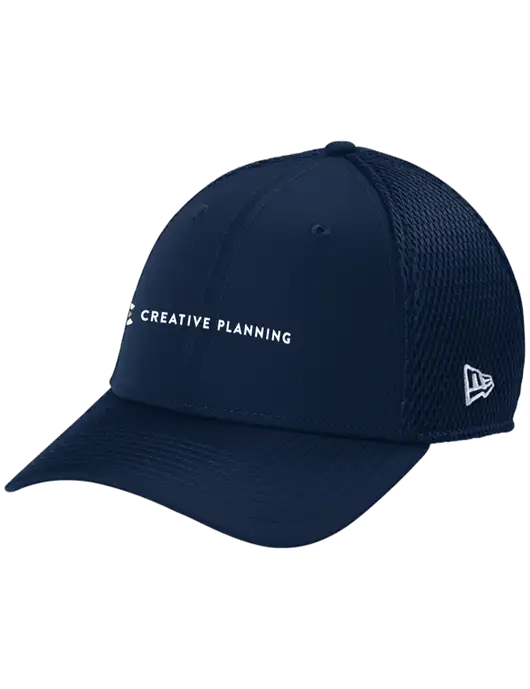 New Era 39THIRTY Performance Stretch Dark Navy Mesh Cap w/Creative Planning Logo