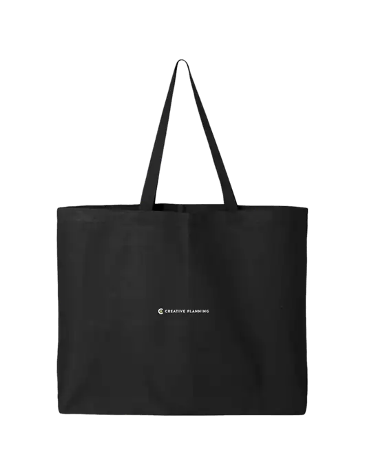 Sturdy Canvas Black Tote w/Creative Planning Logo
