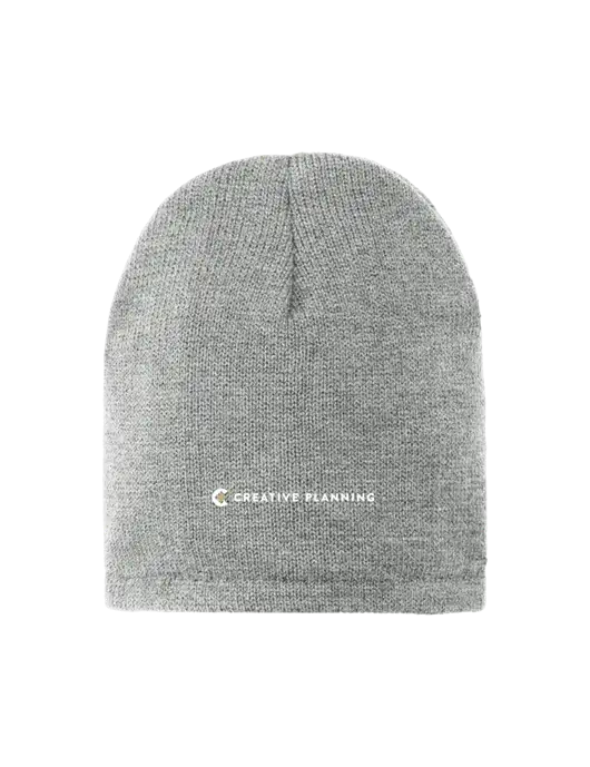 Dark Medium Grey Fleece-Lined Beanie Cap w/Creative Planning Logo