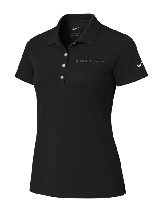 Nike Womens Black Tech Basic Dri-FIT Polo
 w/Creative Planning Logo