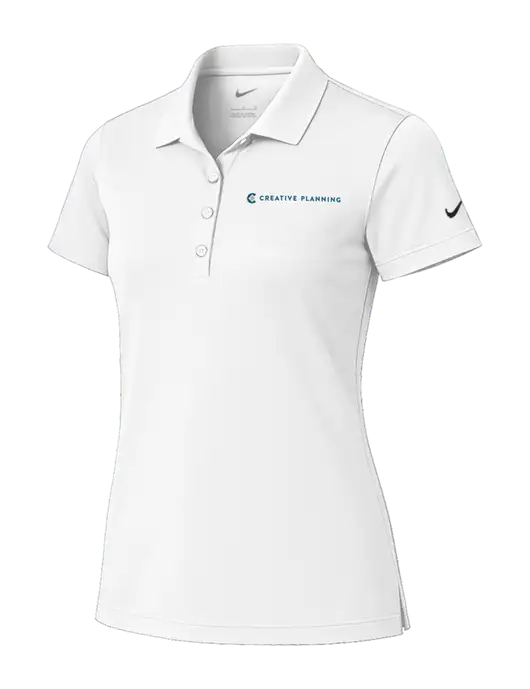 Nike Womens White Tech Basic Dri-FIT Polo
 w/Creative Planning Logo
