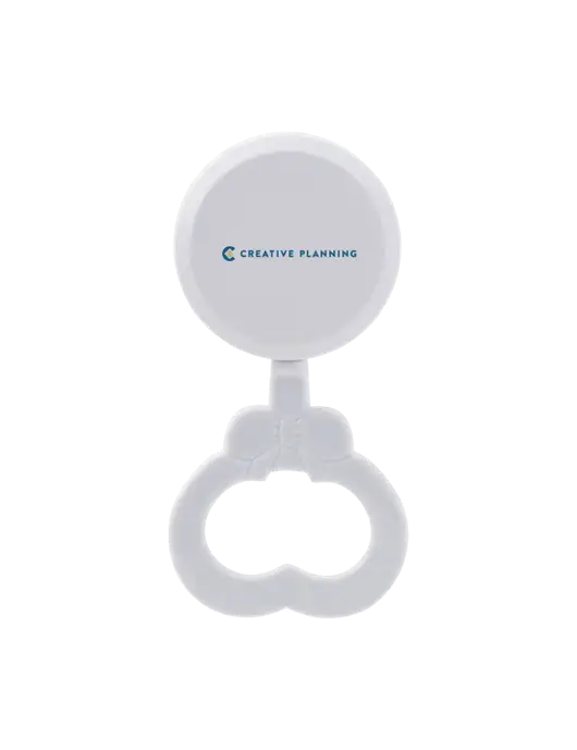 White Baby Rattle w/Creative Planning Logo