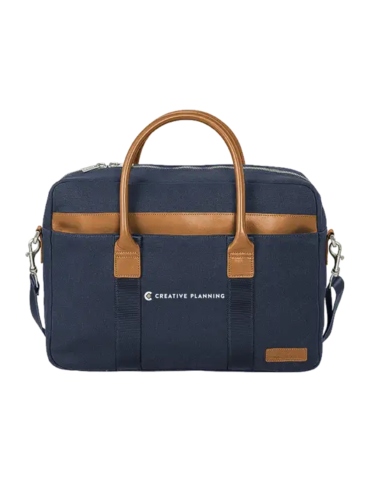 Brooks Brothers Wells Dark Navy Briefcase w/Creative Planning Logo