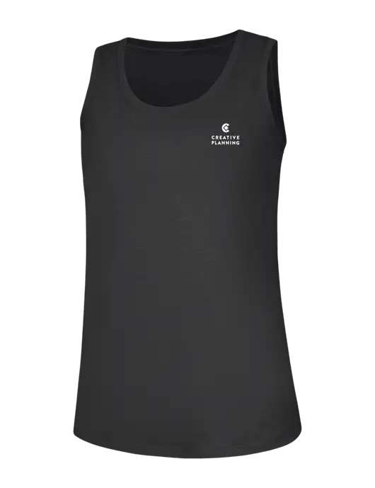 Womens Black Frost Perfect Tri Racerback Tank w/Creative Planning Logo